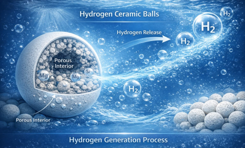 Bolas cerámicas de hidrógeno
