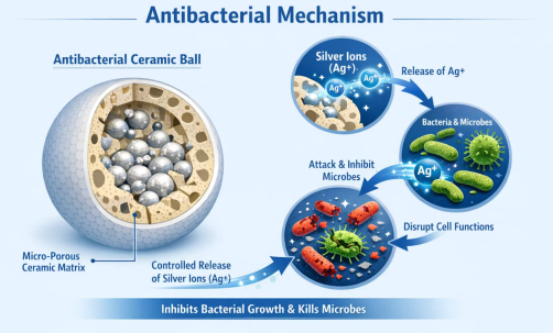 antibacterial ceramic balls